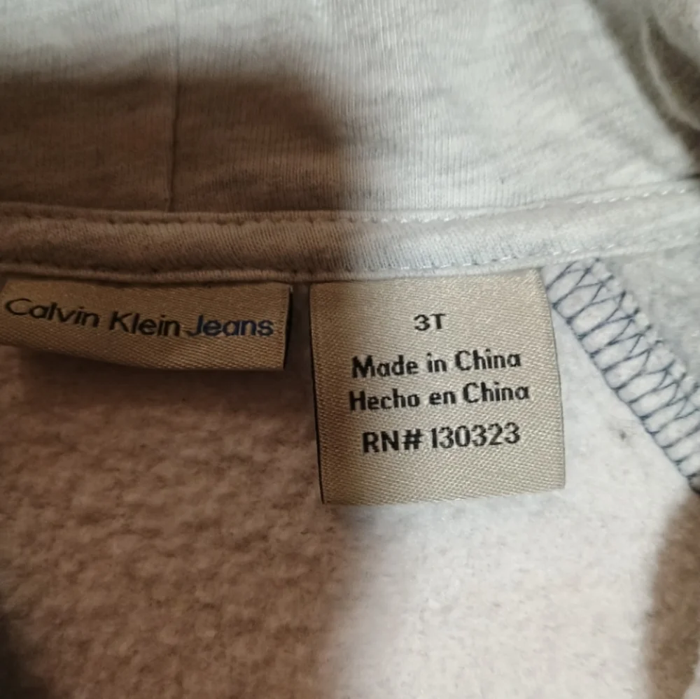 Calvin Klein Kids Blue and White Hoodie - Picture 2 of 3